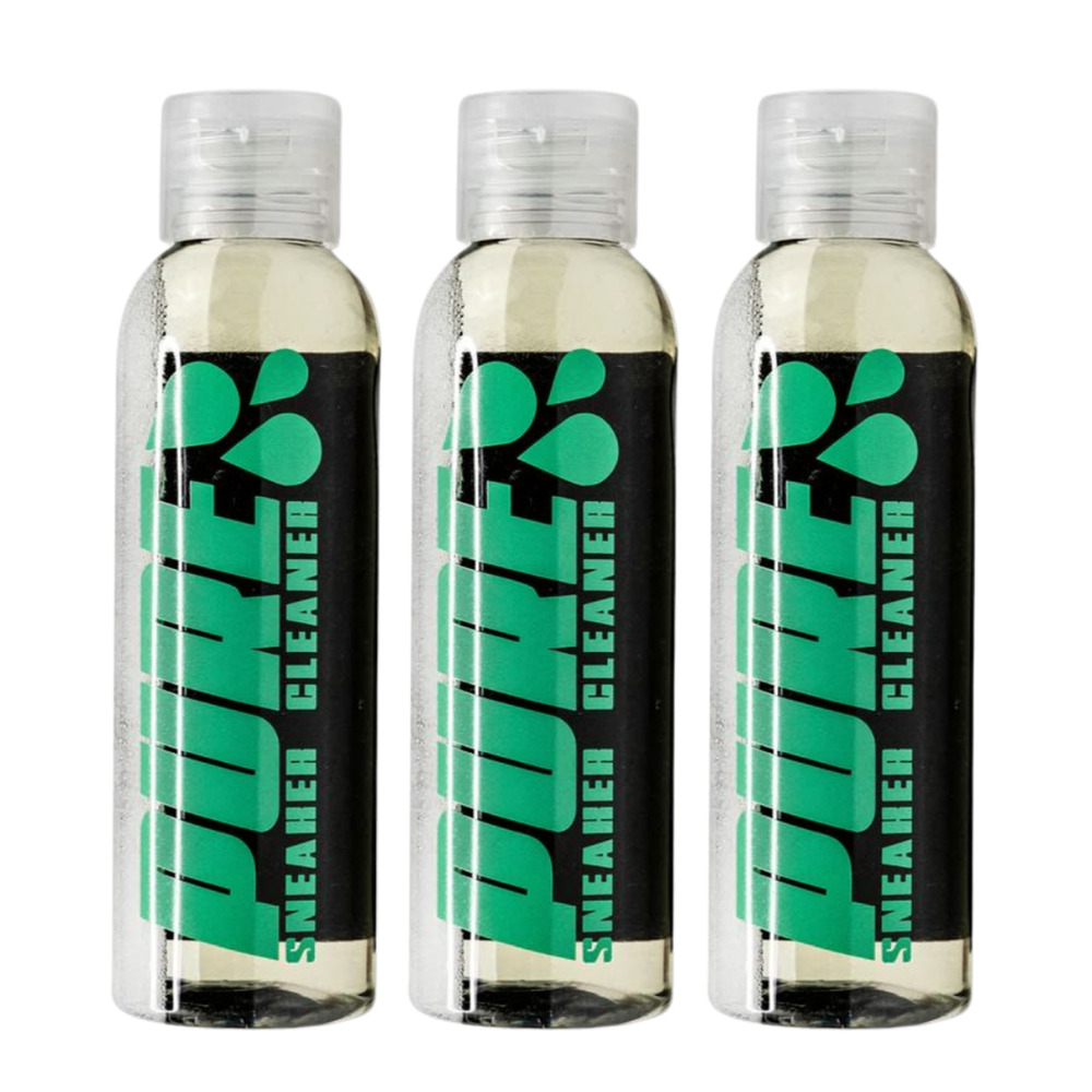 3 Pack Pure Sneaker Cleaner Shoe Leather Suede White Colored Shoes 4 oz Bottle